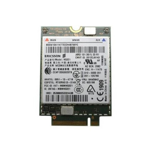 LENOVO Ericson N5321 HSPA+ 21Mbps WWAN Card for Thinkpad X1 Carbon - Compatible with Thinkpad X1 Carbon - 04W3842