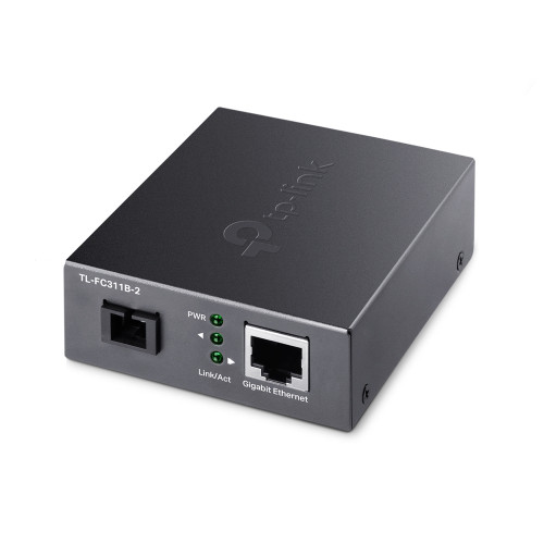TP-Link TL-FC311B-2 Network Media Converter 1000 Mbit/s Single-mode Black for seamless network connectivity