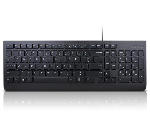 Lenovo Essential USB QWERTY Keyboard in Black for US English Layout