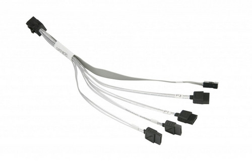 Supermicro SFF-8643 to 4xSATA Cable in Black and Gray for Servers