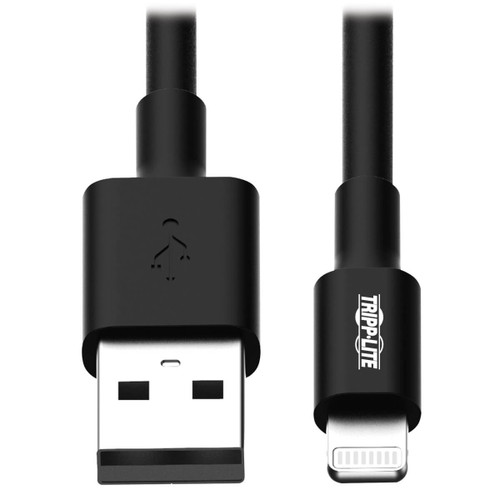 Tripp Lite M100-010-BK Lightning Cable 9.45 Black - Compatible with various devices, ideal for fast charging.