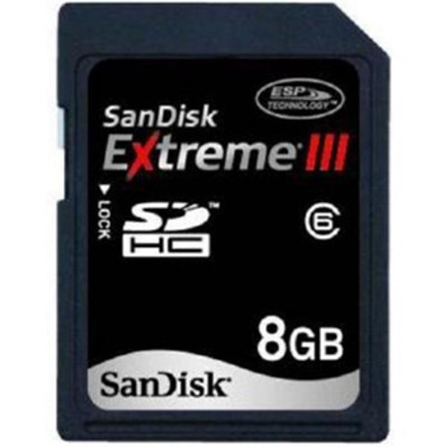 Sandisk 8Gb Extreme HD Video SDHC Memory Card for high-quality video recording