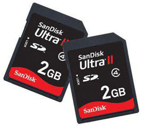 Sandisk 2Gb Ultra II SD Flash Memory Card 2-Pack for Secure Digital Cameras