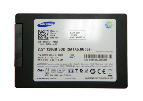 Samsung 830 Series 128Gb MLC SATA 6Gbps 2.5-Inch Internal Solid State Drive mounted in a server rack