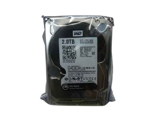 Western Digital Black 2TB 7200RPM SATA 6Gb/s 64MB Cache 3.5 Hard Drive mounted in a desktop computer