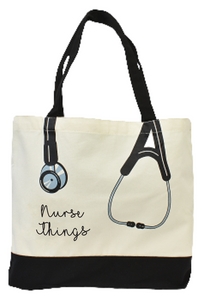 Nurse Things Novelty Canvas Utility Stethoscope Tote