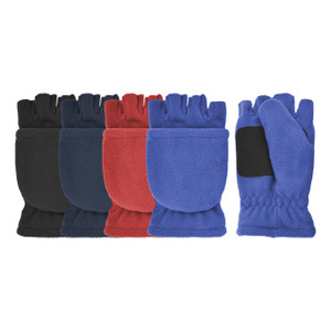 Boy's Microfleece Poptop Glove Mitten. 3M Thinsulate insulation, grip palm patch, & knit cuff.  Size 4-7. Assorted colors. Boy's Microfleece Poptop Glove Mitten. 3M Thinsulate insulation, grip palm patch, & knit cuff.  Size 4-7. Assorted colors.