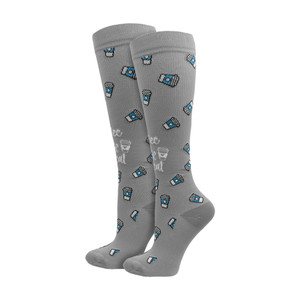 Coffee Nurse Repeat Fashion Compression Sock - 92314