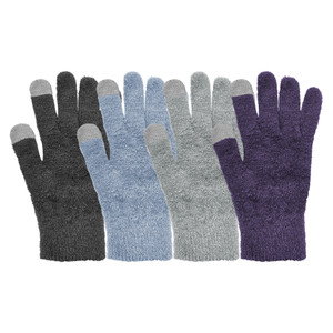 Women's polyeyelash stretch glove with touchscreen finger & thumb. One Size Stretch. Assorted colors. Women's polyeyelash stretch glove with touchscreen finger & thumb. One Size Stretch. Assorted colors.