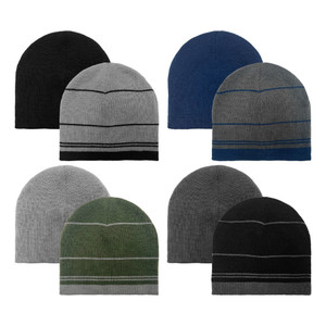 Men's reversible knit beanie, assorted colors Men's reversible knit beanie, assorted colors