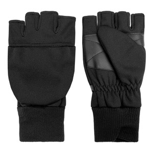 Men's Windproof Poptop Glove with fold-over mitten, grip palm, and knit cuff. Sizes: Md., Lg., & XL. Black Men's Windproof Poptop Glove with fold-over mitten, grip palm, and knit cuff. Sizes: Md., Lg., & XL. Black