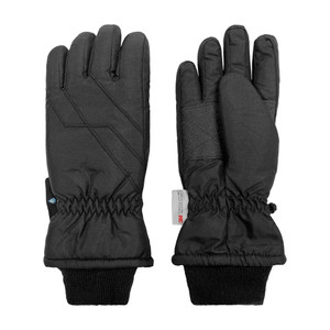 Women's Taslon Ski Glove with 3M Thinsulate insulation, waterproof, grip palm patch, and knit cuff.  Sizes: M & L. Black. Women's Taslon Ski Glove with 3M Thinsulate insulation, waterproof, grip palm patch, and knit cuff.  Sizes: M & L. Black.
