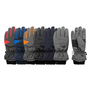 Youth's Ski Glove, 3M Thinsulate™ insulation, water-resistant, knit cuff, grip palm patch, assorted colors.  Size 13-18 Youth's Ski Glove, 3M Thinsulate™ insulation, water-resistant, knit cuff, grip palm patch, assorted colors.  Size 13-18
