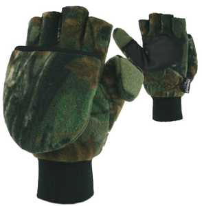 Camo microfleece pop top glove. Camo microfleece pop top glove.