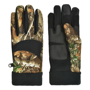 Men's Realtree® Camo Edge Glove, spandex trim, microfleece cuff. Men's M, L, XL. Men's Realtree® Camo Edge Glove, spandex trim, microfleece cuff. Men's M, L, XL.