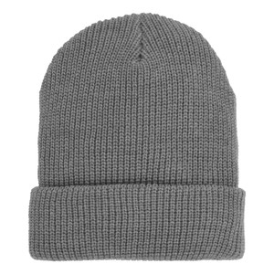 Men's light grey beanie cuff hat