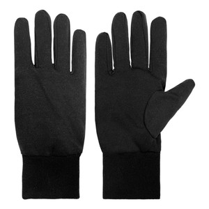Men's Polyester Glove liner, knit cuff. Sizes: S/M & L/XL. Black. Men's Polyester Glove liner, knit cuff. Sizes: S/M & L/XL. Black.