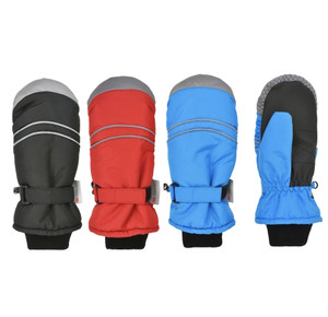 Boy's Microflber Ski Mitten, contrast piping and trim, 3M Thinsulate insulation, waterproof, grip palm patch, and knit cuff.  Size 4-7. Assorted colors. Boy's Microflber Ski Mitten, contrast piping and trim, 3M Thinsulate insulation, waterproof, grip palm patch, and knit cuff.  Size 4-7. Assorted colors.