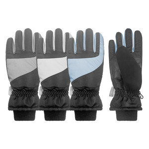 Women's Tusser Ski Glove with 3M Thinsulate insulation, wateproof, grip palm & knit cuff. Sizes: M & L. Assorted colors. Women's Tusser Ski Glove with 3M Thinsulate insulation, wateproof, grip palm & knit cuff. Sizes: M & L. Assorted colors.