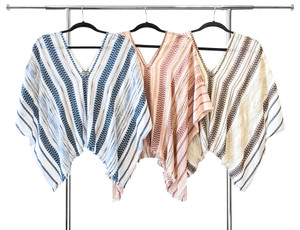 Ladies Wholesale Basketweave V-Neck Topper.  Add comfort and style to your outfits with this basketweave topper