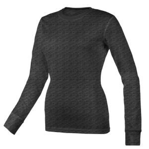 Women's burnout long sleeve t-shirt, 60% polyester, 40% cotton, Size: Sm.  Black Women's burnout long sleeve t-shirt, 60% polyester, 40% cotton, Size: Sm.  Black