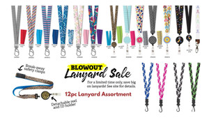 12pc Lanyard Assortment -  94499
