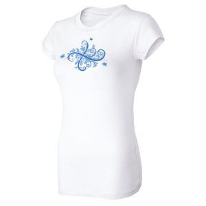 Women's butterfly scroll short sleeve t-shirt. size small Women's butterfly scroll short sleeve t-shirt. size small