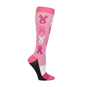 Pro Cure™Pink Ribbon  Fashion Compression Sock - 94049 Pro Cure™Pink Ribbon  Fashion Compression Sock - 94049