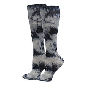 Tie Dye Premium Black/Grey  Fashion Compression Sock - 92101 Tie Dye Premium Black/Grey  Fashion Compression Sock - 92101