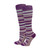 Purple Stripes Fashion Knee High Compression Sock, 10-14mmHg Gradient Compression Purple Stripes Fashion Knee High Compression Sock, 10-14mmHg Gradient Compression