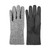 Women's chevron print glove with faux suede palm, touchscreen finger and thumb.