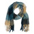 Women's Fun Fringe Scarf, Teal Colorblock Women's Fun Fringe Scarf, Teal Colorblock