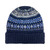 Women's FairIsle Beanie Cuff Hat. One Size Fits Most. Blue