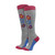 Grey Floral Fashion Compression Sock - 92327