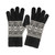 Women's Fairisle Gloves with finger and thumb hole for touchscreen, double knit cuff.