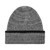 Men's Acrylic Rib Knit Cuff Hat with contrast tipped edge. One Size Fits Most.  Charcoal