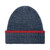 Men's Acrylic Rib Knit Cuff Hat with contrast tipped edge. One Size Fits Most. Navy