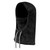Girl's furry fleece balaclava face mask.  Can be worn as Balaclava Face Mask, Hood, or Neck Gaiter. Grey.