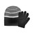 Boy's Beanie and Stretch Glove Set.  Stripe Beanie and solid magic stretch glove. Size 4-7. Boy's Beanie and Stretch Glove Set.  Stripe Beanie and solid magic stretch glove. Size 4-7.