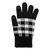 Women's Plaid Stretch Glove with touchscreen finger & thumb. One Size Stretch.  Black / White. Women's Plaid Stretch Glove with touchscreen finger & thumb. One Size Stretch.  Black / White.