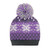Girl's Snowflake Beanie, multi-color pom, sherpa fleece lining. One Size Fits 7-16.  Purple Girl's Snowflake Beanie, multi-color pom, sherpa fleece lining. One Size Fits 7-16.  Purple