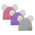 Girl's Double Faux Fur Pom Beanie with sherpa fleece lining.  Size 4-6x. Assorted colors Girl's Double Faux Fur Pom Beanie with sherpa fleece lining.  Size 4-6x. Assorted colors