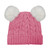 Girl's Double Faux Fur Pom Beanie with sherpa fleece lining.  Size 4-6x. Pink Girl's Double Faux Fur Pom Beanie with sherpa fleece lining.  Size 4-6x. Pink