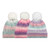 Girl's spacedye cable beanie with faux fur pom and plush lining. assorted colors.