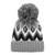 Women's Boucle Fairisle Cuff Hat with oversize pom. One Size Fits Most. Grey Women's Boucle Fairisle Cuff Hat with oversize pom. One Size Fits Most. Grey