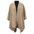 Women's Boucle Ruana on hanger.  One Size Fits Most. Tan Women's Boucle Ruana on hanger.  One Size Fits Most. Tan