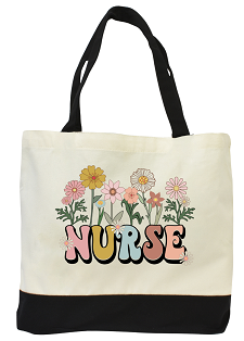 ND "Sleep All Day Nurse All Night" Canvas  Bag - Black - 92270