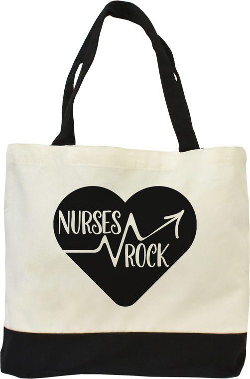 ND "Nurses Rock" Tote Bag"-92283