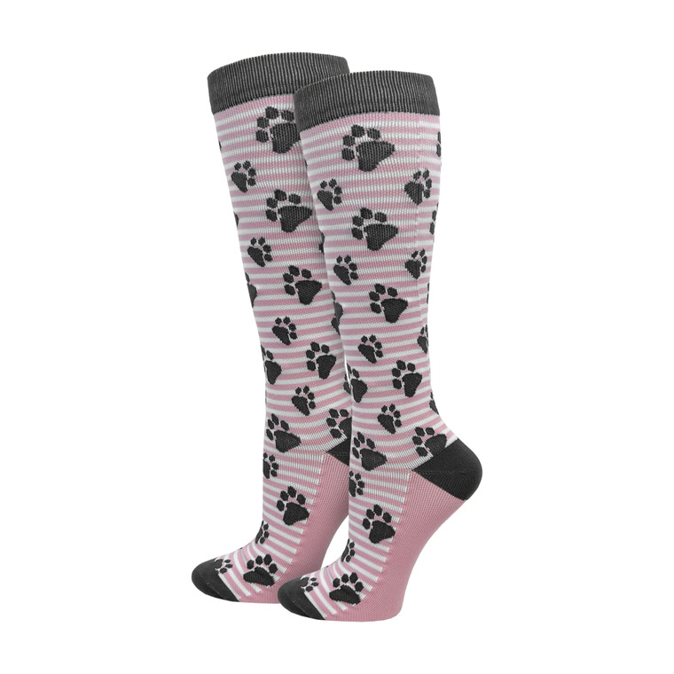 Paw Prints Fashion Knee High Compression Sock Paw Prints Fashion Knee High Compression Sock