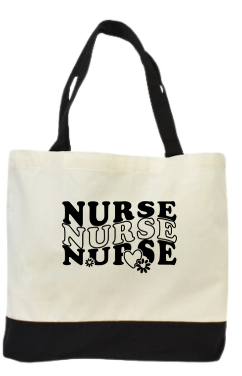 "Nurse Heart" Canvas Tote